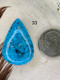 White water turquoise cabochon