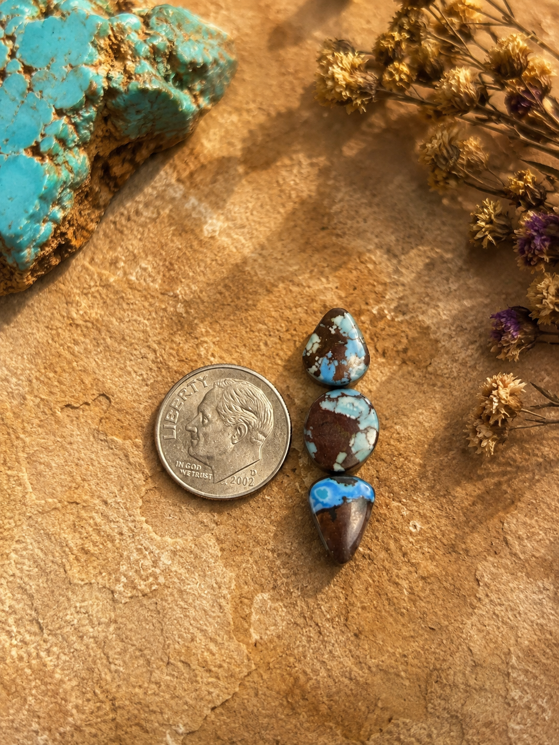 Stabalized Golden hills turquoise cabochons
