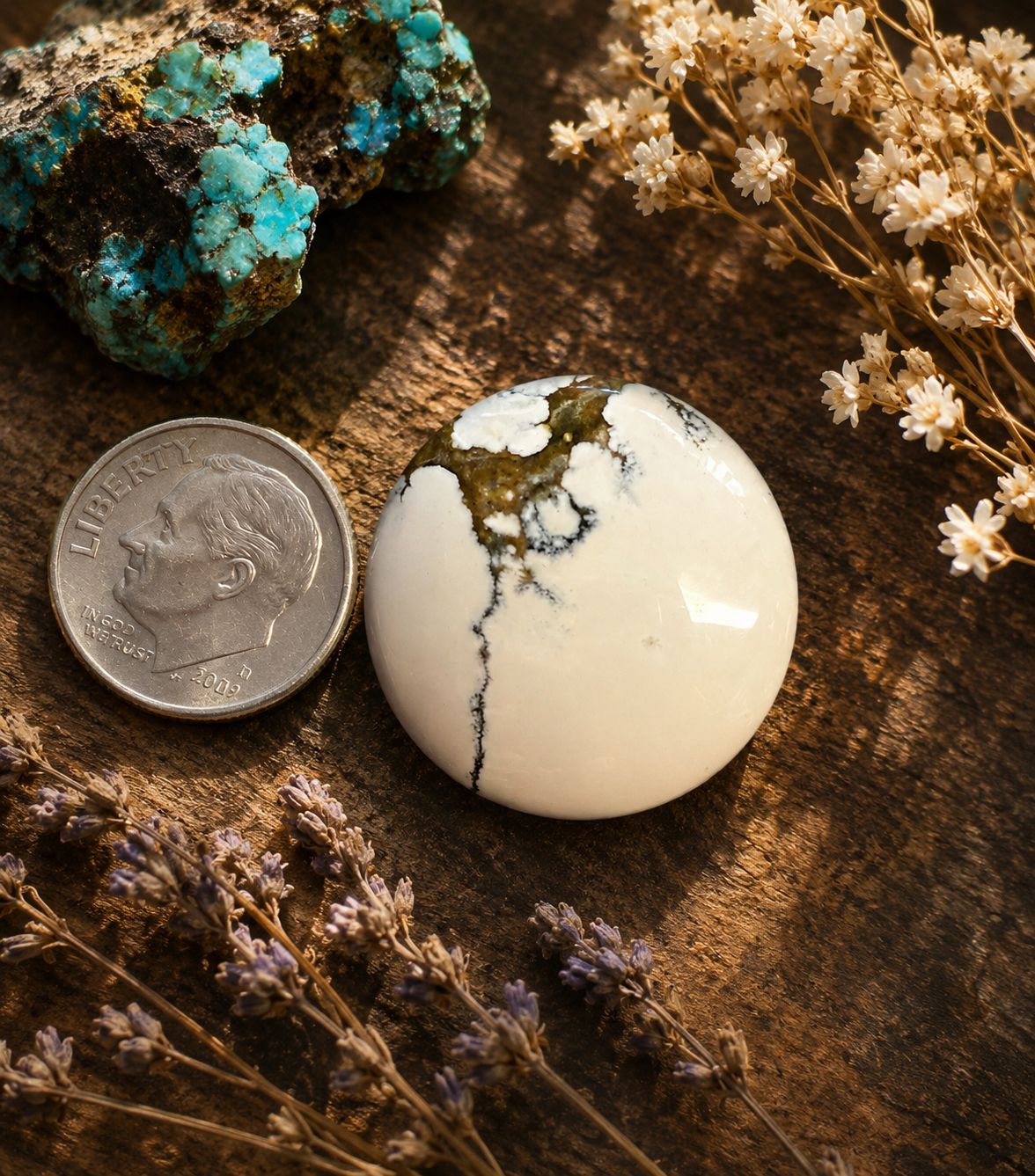Natural Ivory creek cabochon