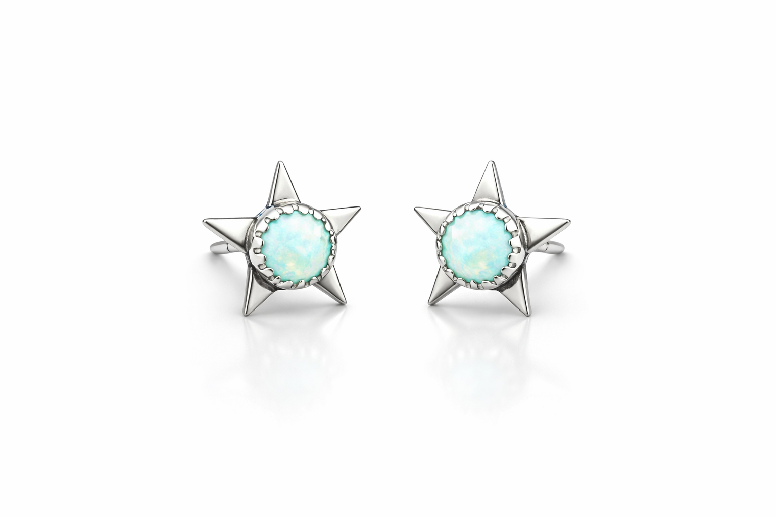 Golden hills turquoise star studs