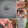 Itheca peak turquoise claw necklace