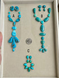 C| STB Sonoran gold turquoise cabochon set