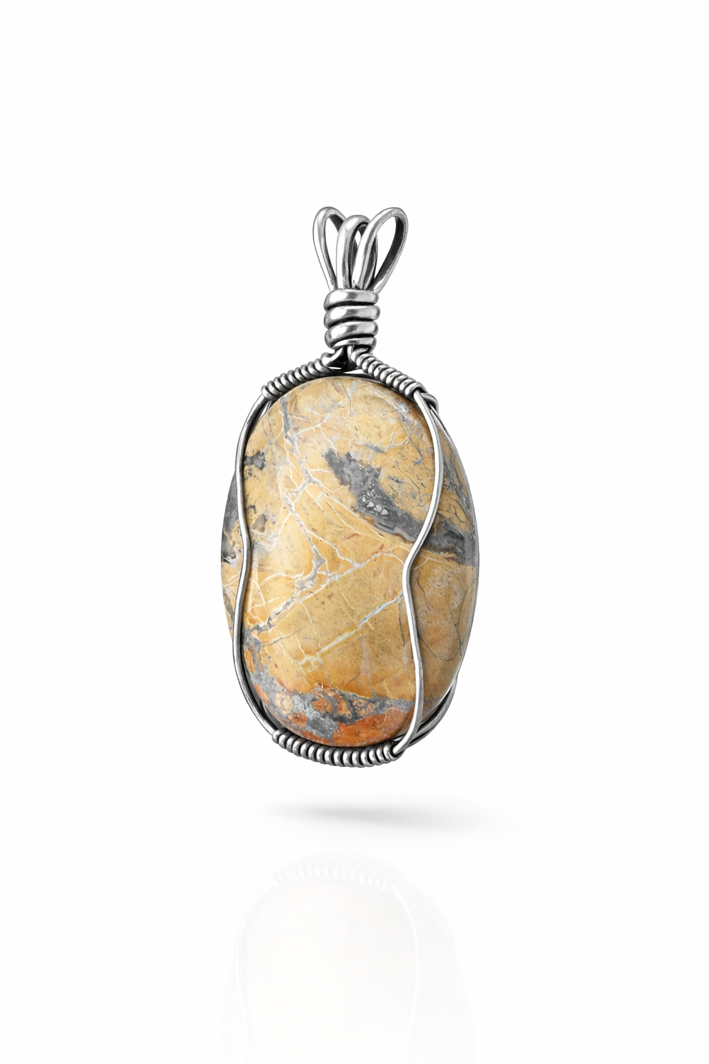 Jasper wrapped pendant