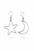 Sterling silver hammered earrings