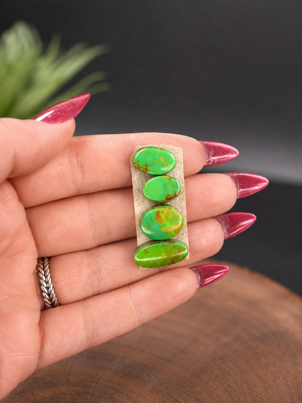 Carico lake turquoise Cabochon set of 4