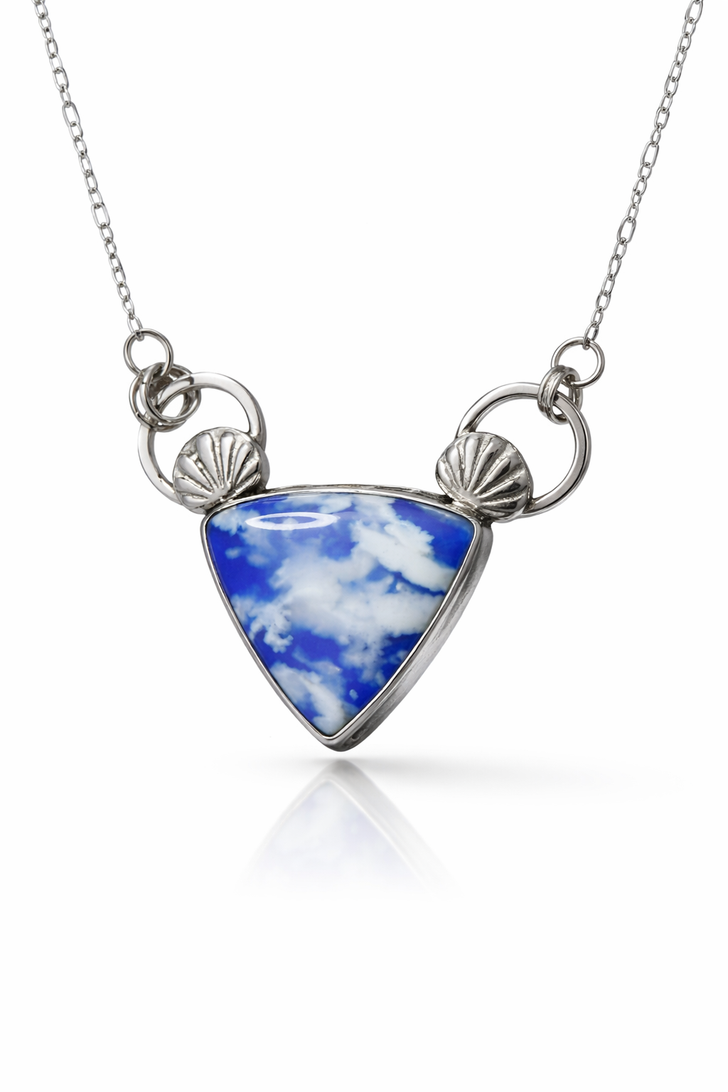 Sky plume agate handmade set