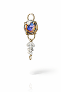 Bolder opal & Herkimer diamond pendant