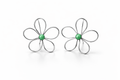 Lone mountain turquoise daisy earrings