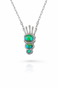 Sonoran gold turquoise eye necklace