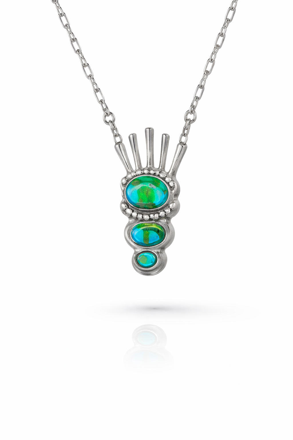 Sonoran gold turquoise eye necklace