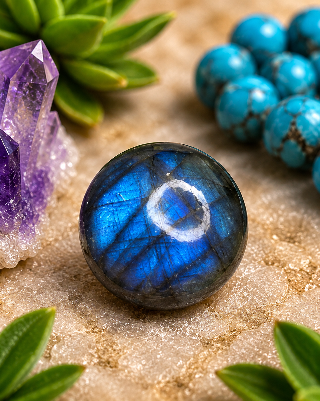 Medium blue Labradorite Cabachon