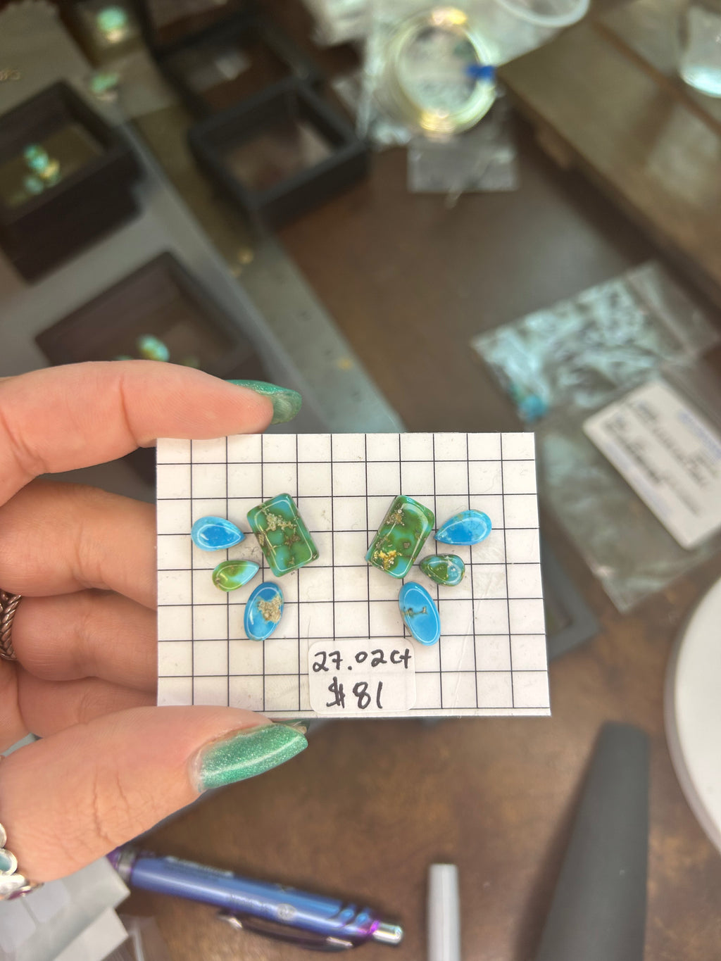 Sonoran & Kingman turquoise earring set