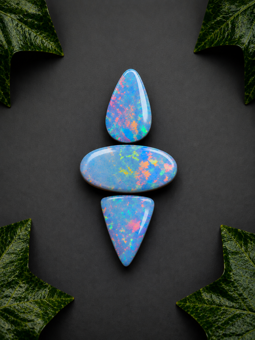 Australian Doublet Opal Designer Trio