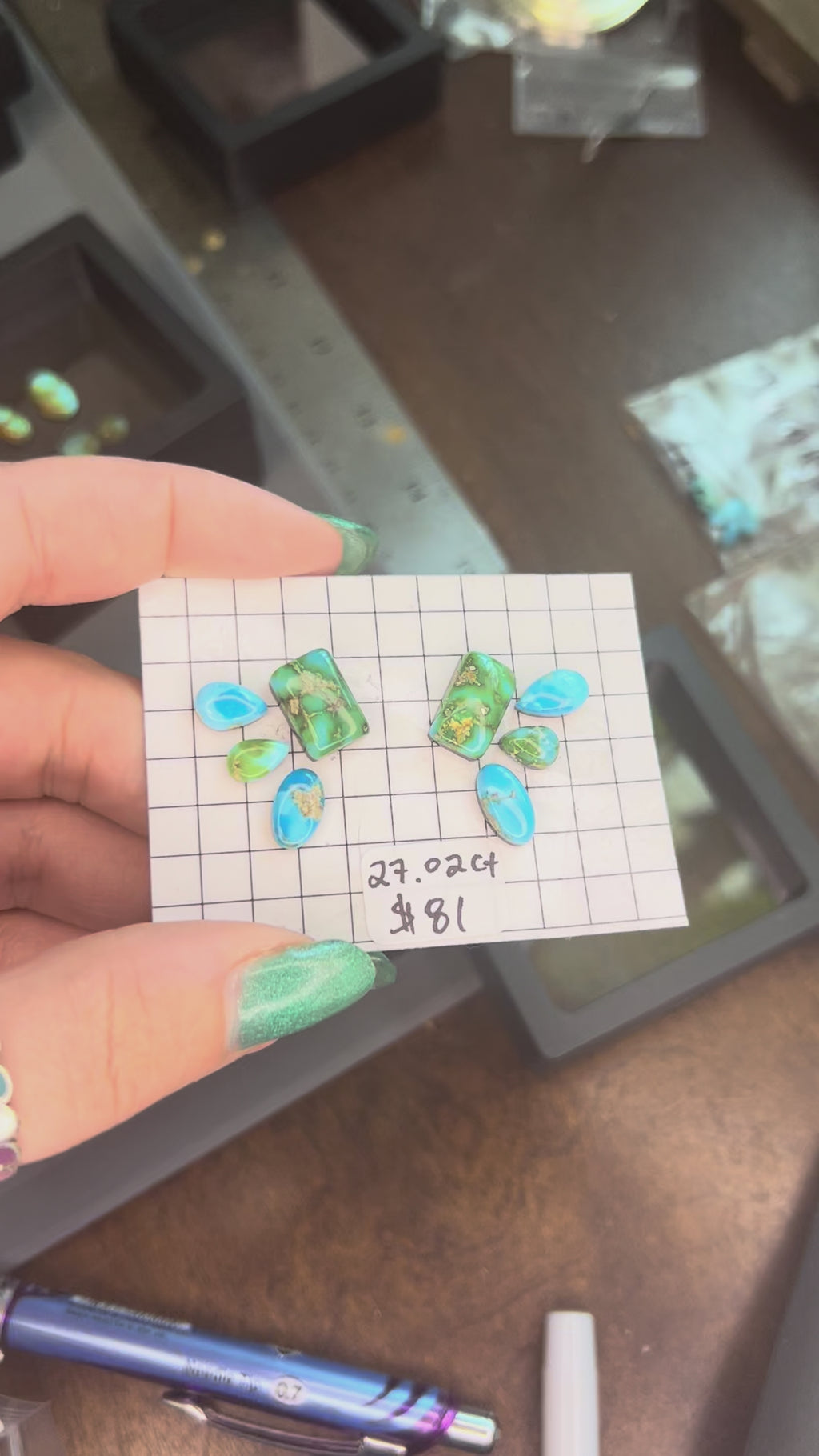 Sonoran & Kingman turquoise earring set